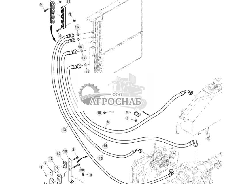 Шланги охладителя масла, Tier 2 - ST830491 1210.jpg
